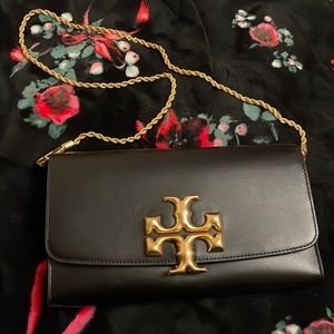 Tory Burch Eleanor Black Clutch